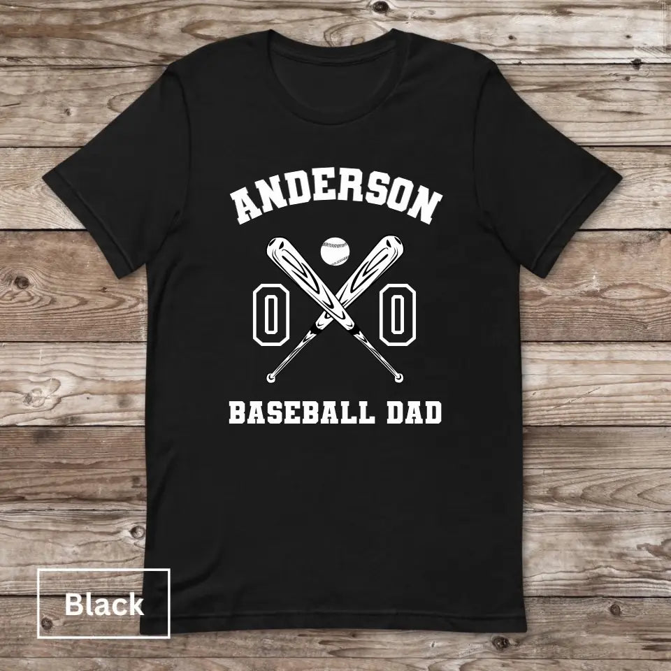 Baseball Dad Personalized Unisex T-shirt