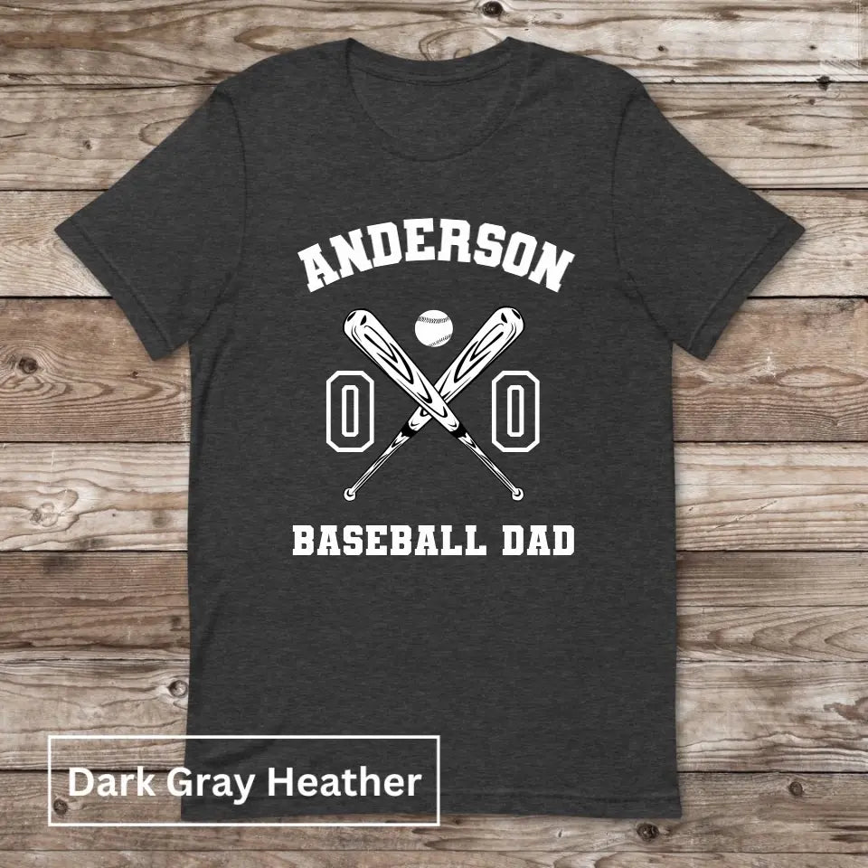 Baseball Dad Personalized Unisex T-shirt