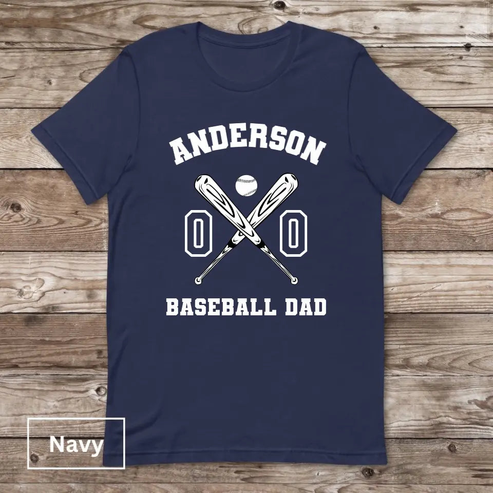 Baseball Dad Personalized Unisex T-shirt