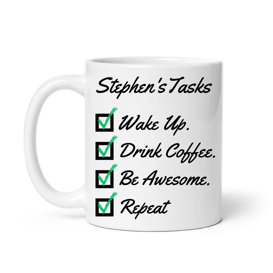 Daily Tasks - Personalized Mug