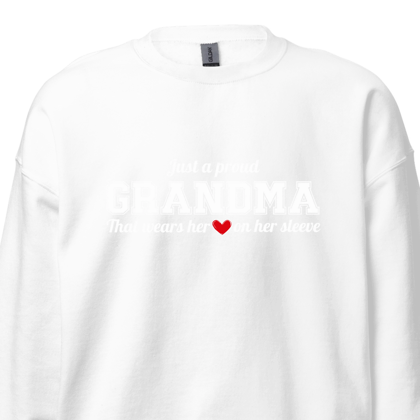 Heart On Sleeve Crew Neck Sweatshirt