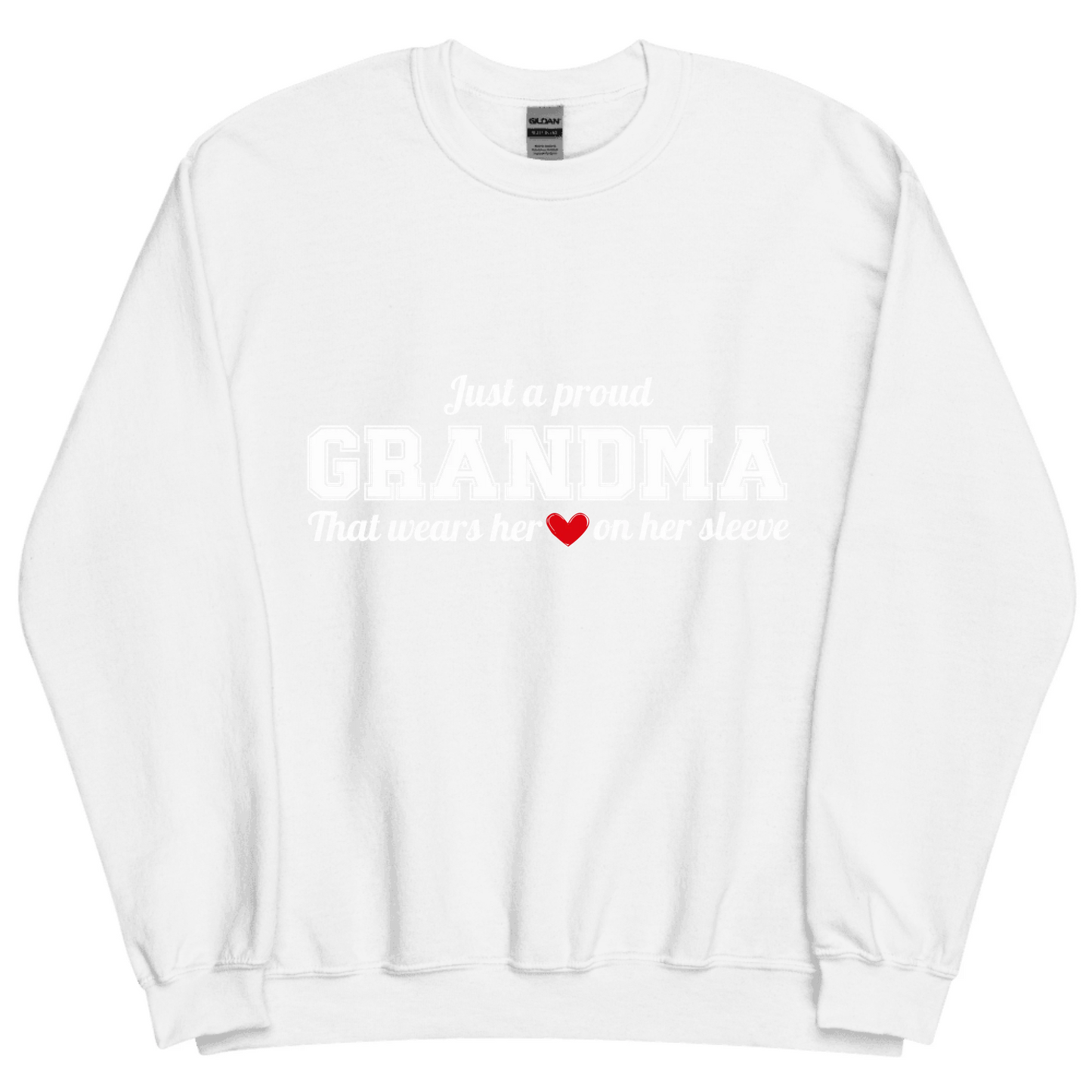 Heart On Sleeve Crew Neck Sweatshirt