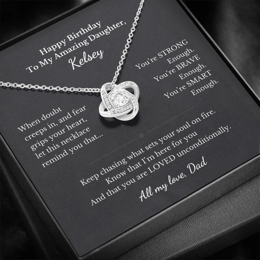 You're Enough Necklace With Personalized Message Card