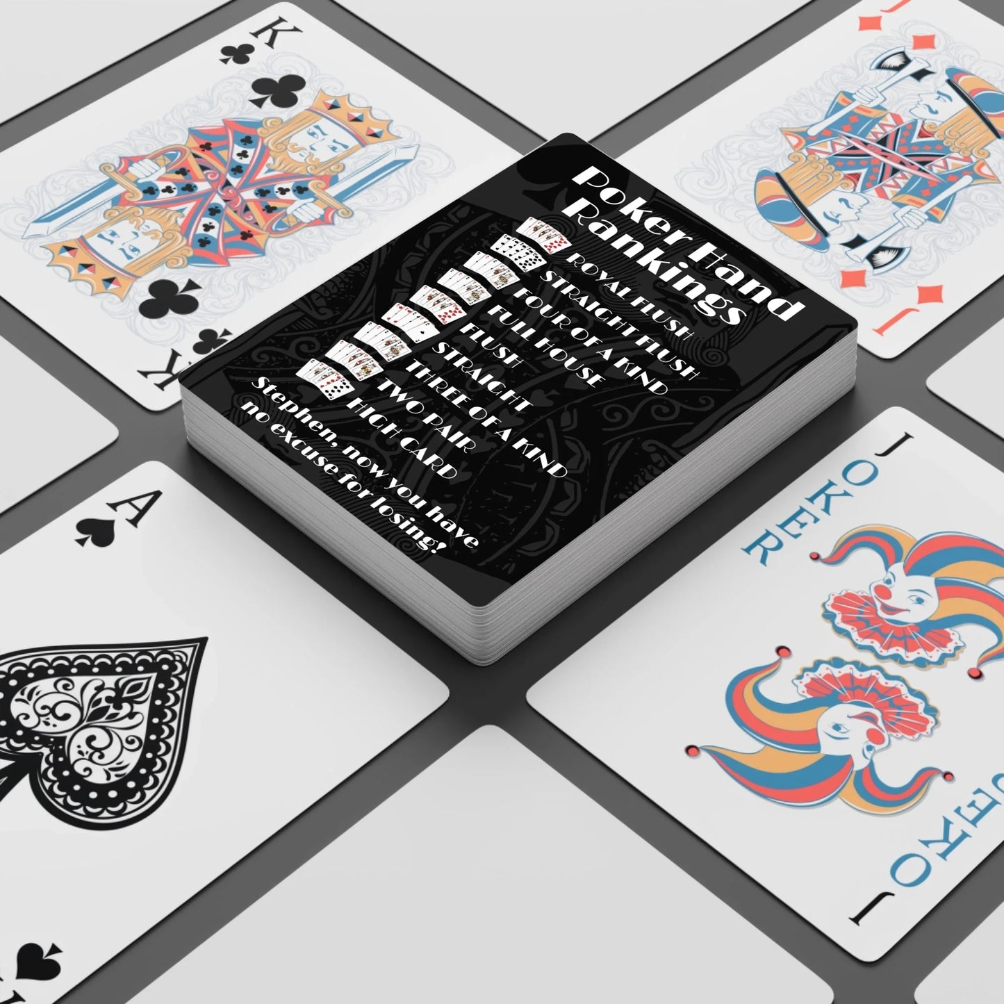 Personalized Playing Cards Poker Hand Rankings