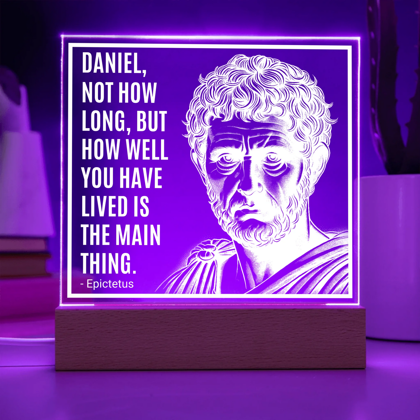 Acrylic Square with LED Base 8
