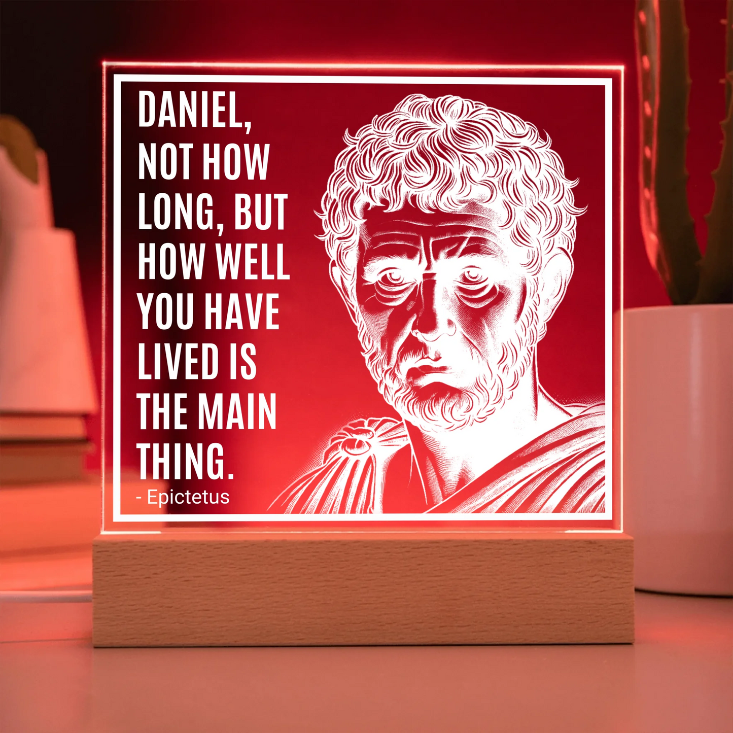 Acrylic Square with LED Base 9
