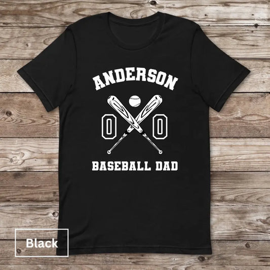 Baseball Dad Personalized Unisex T-shirt