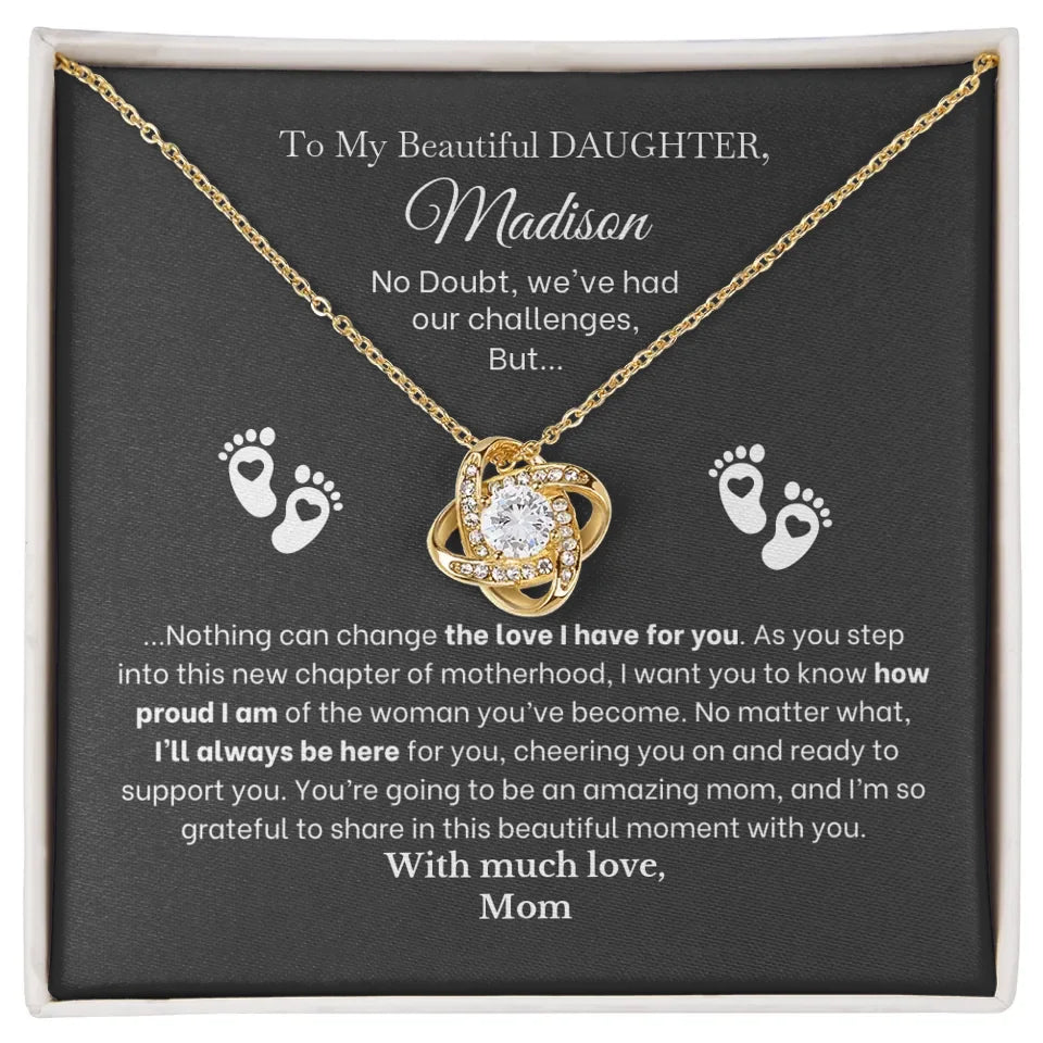 Beautiful Daughter - Challenges - Necklace With Personalized Gift Card