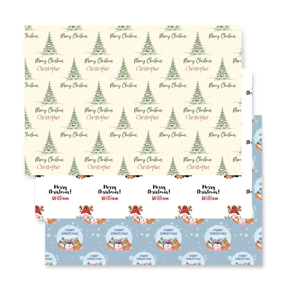 Premium Personalized Assorted Christmas Paper