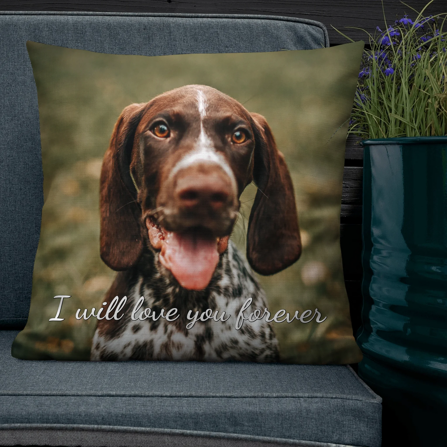 Personalized Pet Memorial Pillow With Custom Phrase