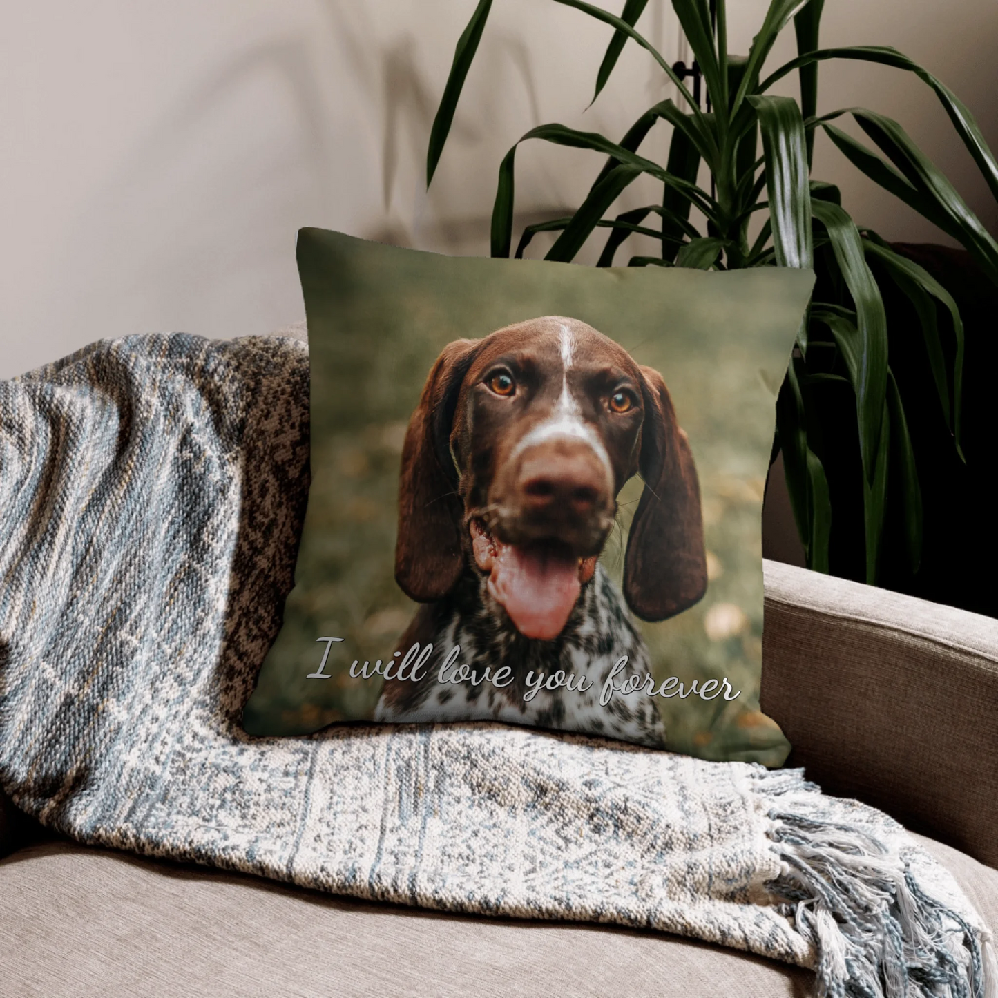 Personalized Pet Memorial Pillow With Custom Phrase